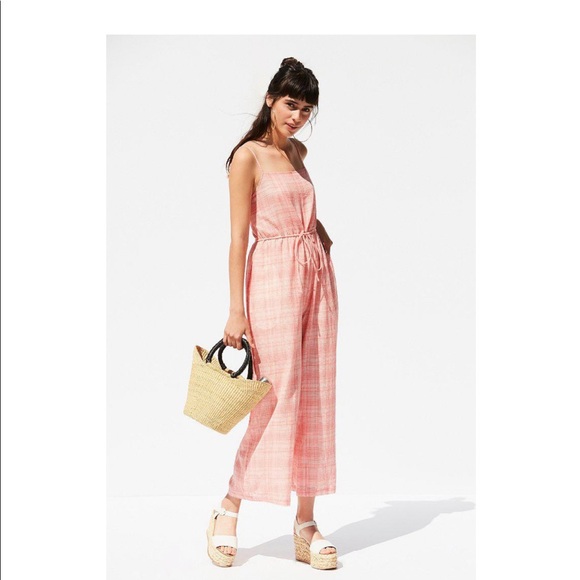 Urban Outfitters Audra Gingham Jumpsuit S NEW - Picture 2 of 5